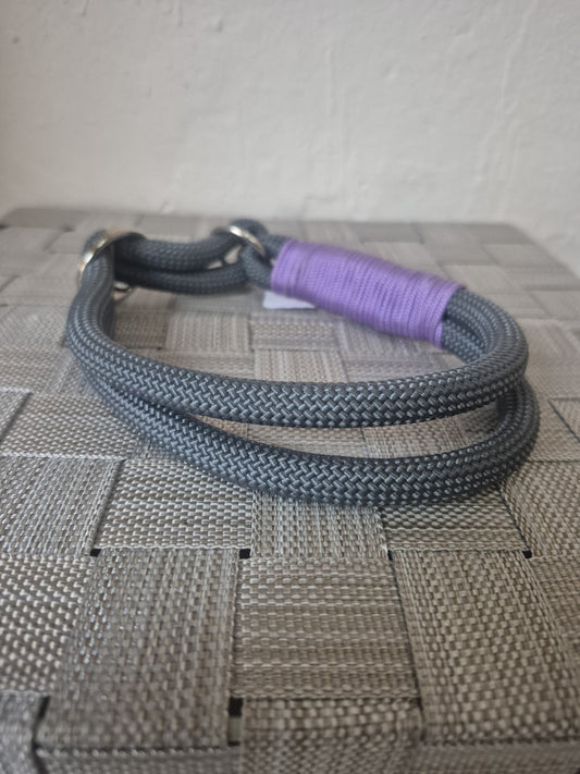 Zugstopp Halsband grau Gr. bis 32 cm